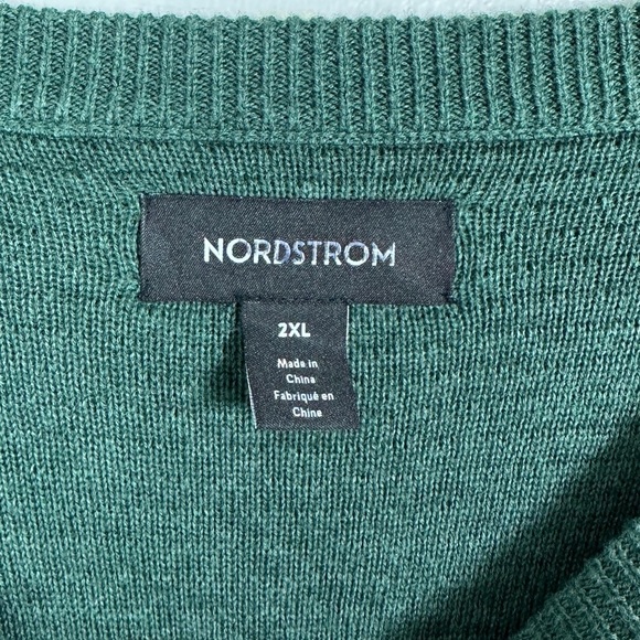 NEW Nordstrom Popcorn Stitch Sweater Size XXL Green Knit 2021 2XL Pullover Top - Picture 3 of 10